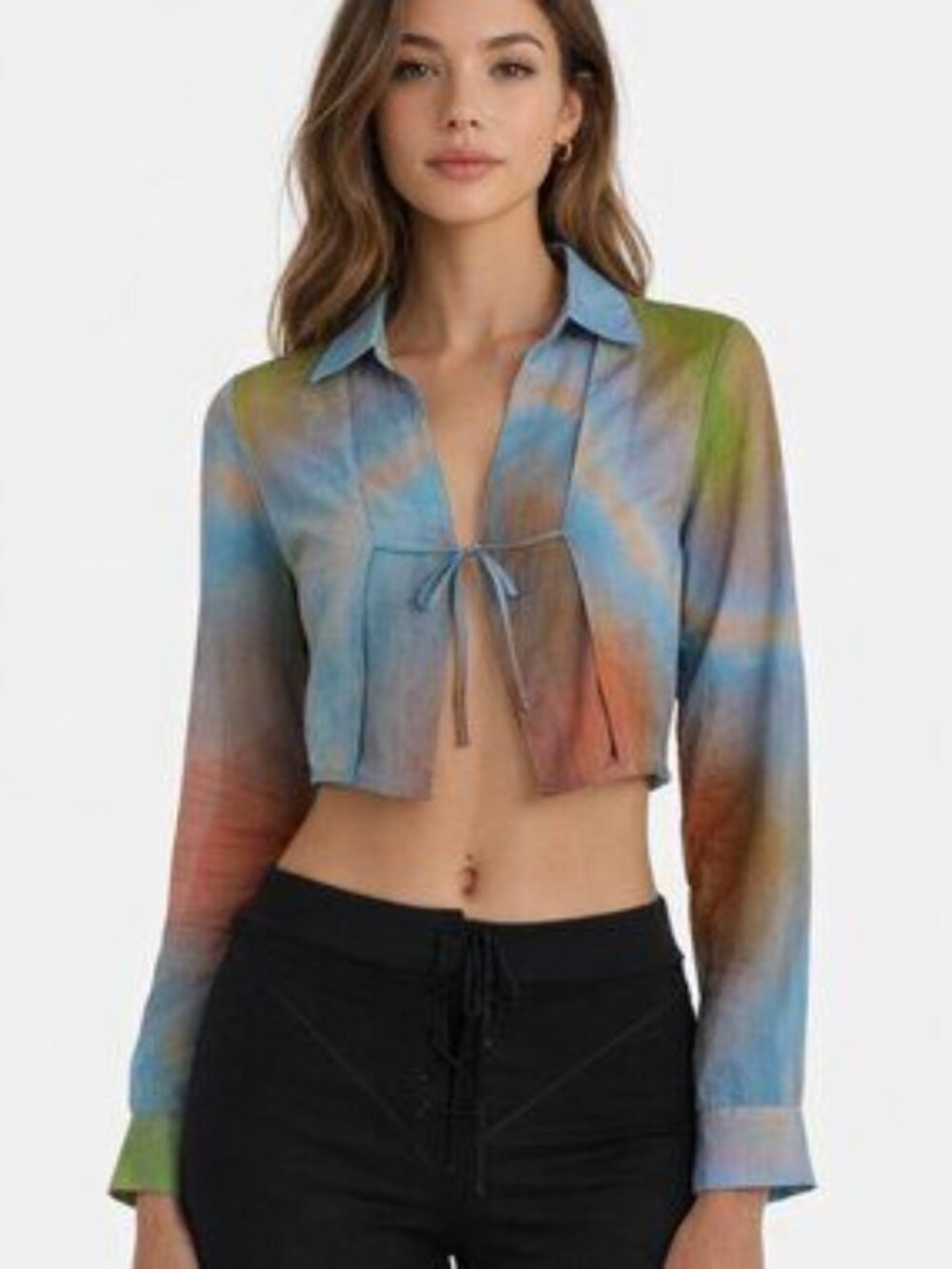 Paloma Wool sheer tie-front blouse